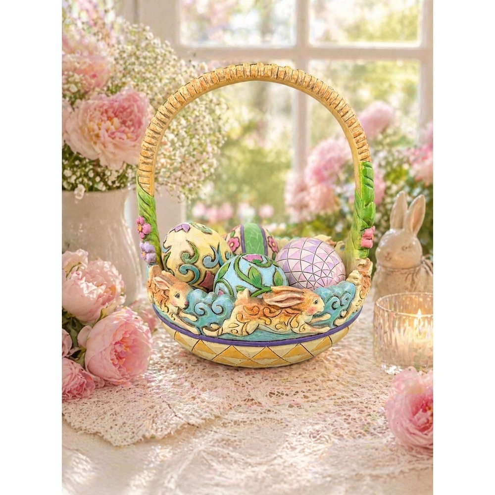 Jim Shore Heartwood Creek Easter Basket